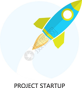 启动构想平板设计火箭发射商业项目图片