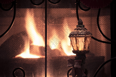 燃烧的壁炉背景图片