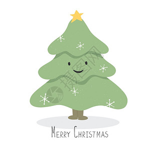 快乐和微笑圣诞树背景图片