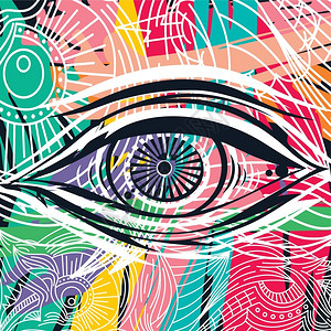 荷鲁斯眼神抽象艺术荷鲁斯眼神抽象艺术主题矢量插图图片