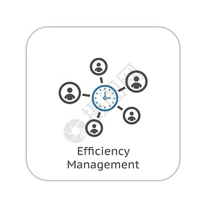 效率管理图标平面设计效率管理业务概念单独说明图片