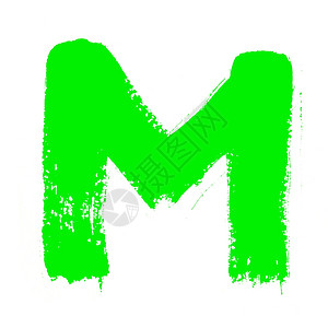 M白色背景上孤立的多彩字母表图片
