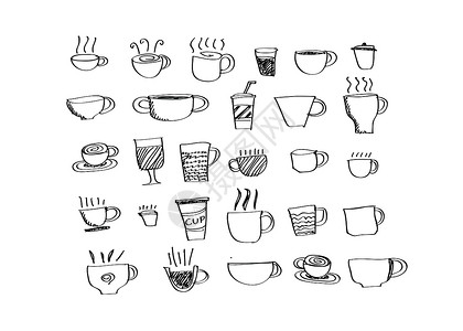 咖啡杯手绘图片