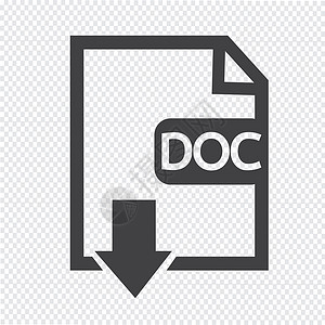 文件夹矢量文件类型DOC图标背景
