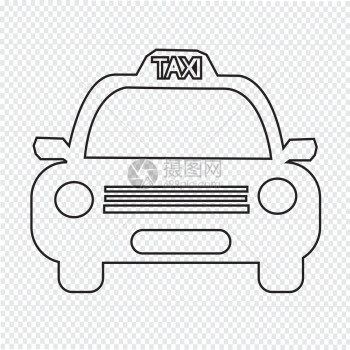 出租车汽图标图片