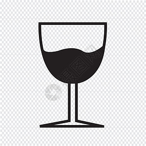 酒杯图标玻璃饮料图标背景