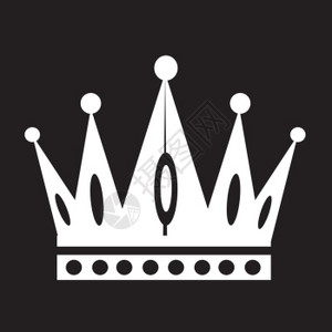 黑色皇冠插图皇冠图标背景