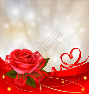 红玫瑰矢量插图图片
