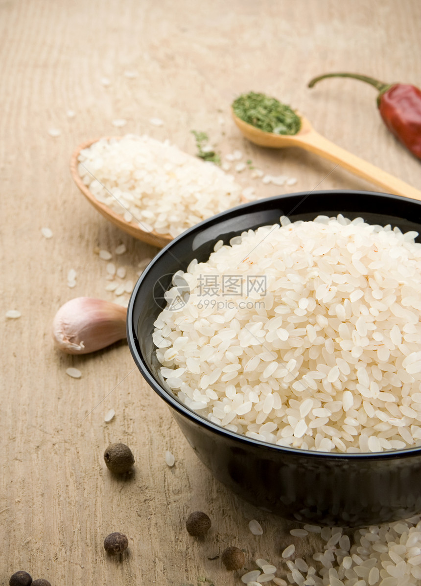 稻米和以木材为食的健康品图片