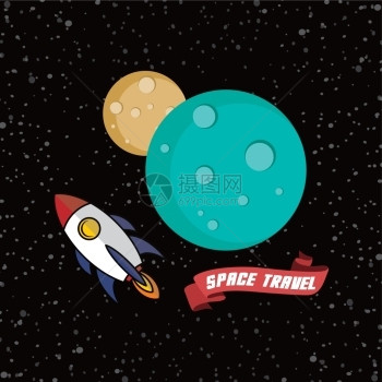 火箭飞船空间旅行主题图片