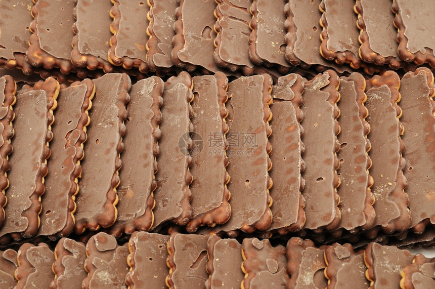 新鲜巧克力饼干食物背景图片