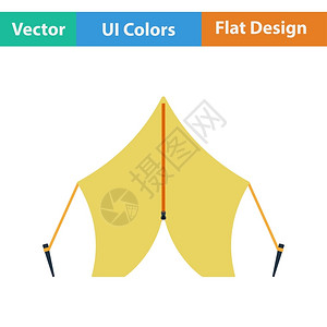 旅游帐篷平面设计图标矢量元素背景图片