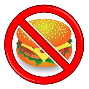 禁止吃野味白色背景上没有奶酪汉堡标志没有食物允许标志没有奶酪汉堡标志背景