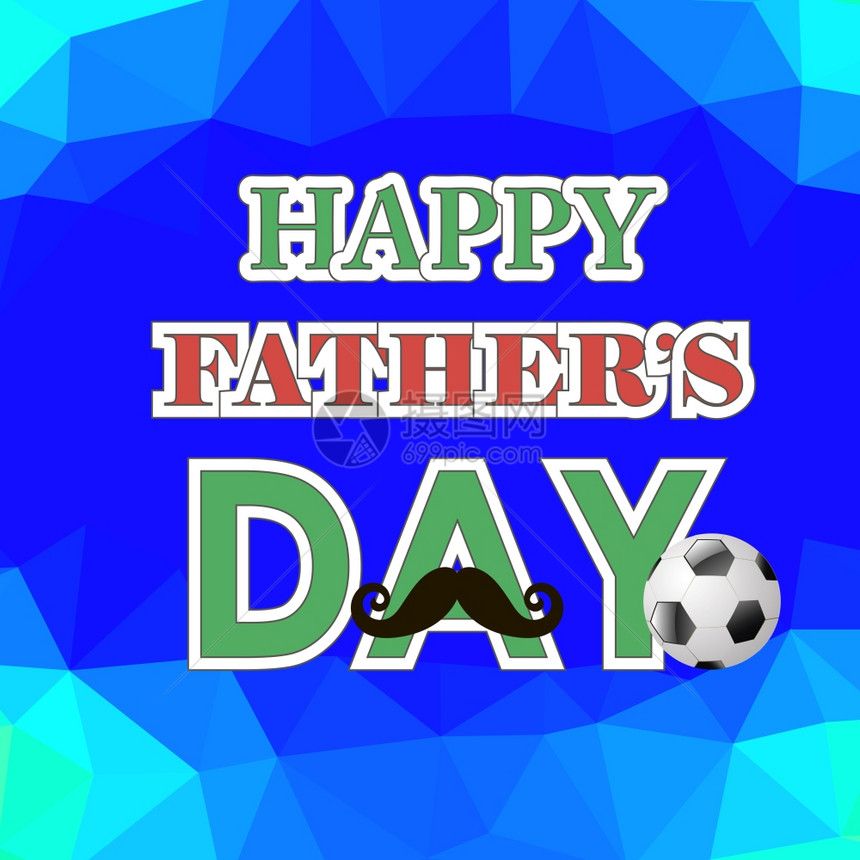 以多边形背景为主题的快乐父亲日海报以蓝色多边形背景为主题的快乐父亲日海报图片