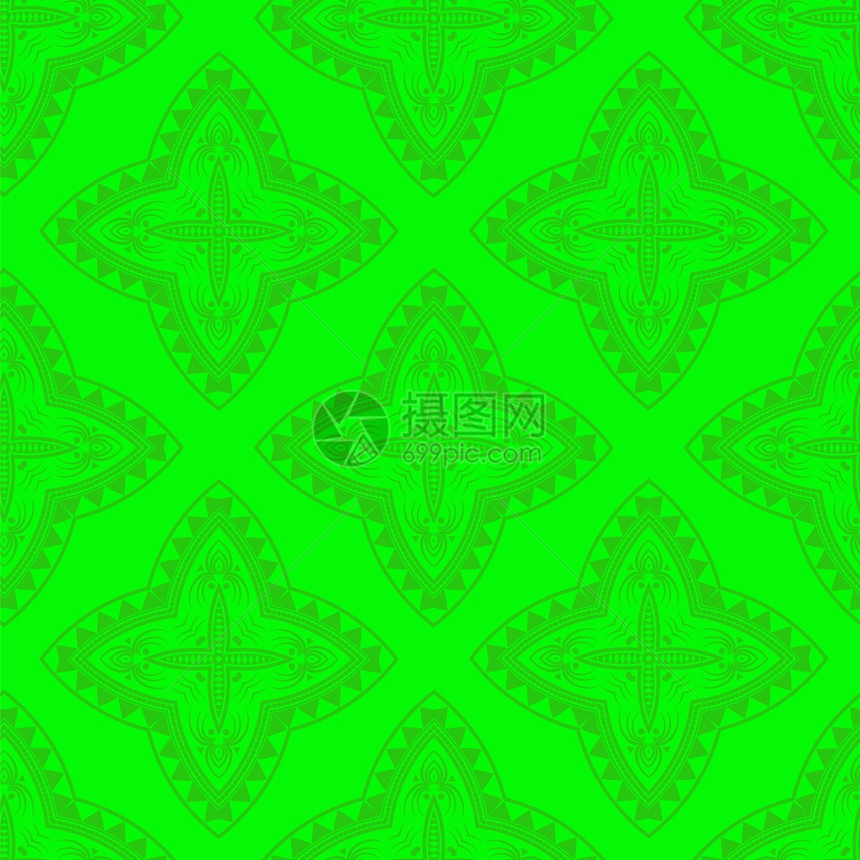绿色的纹理设计元素结构回滴模式填充壁纸的花粉装饰背景上的传统装饰设计元素图片