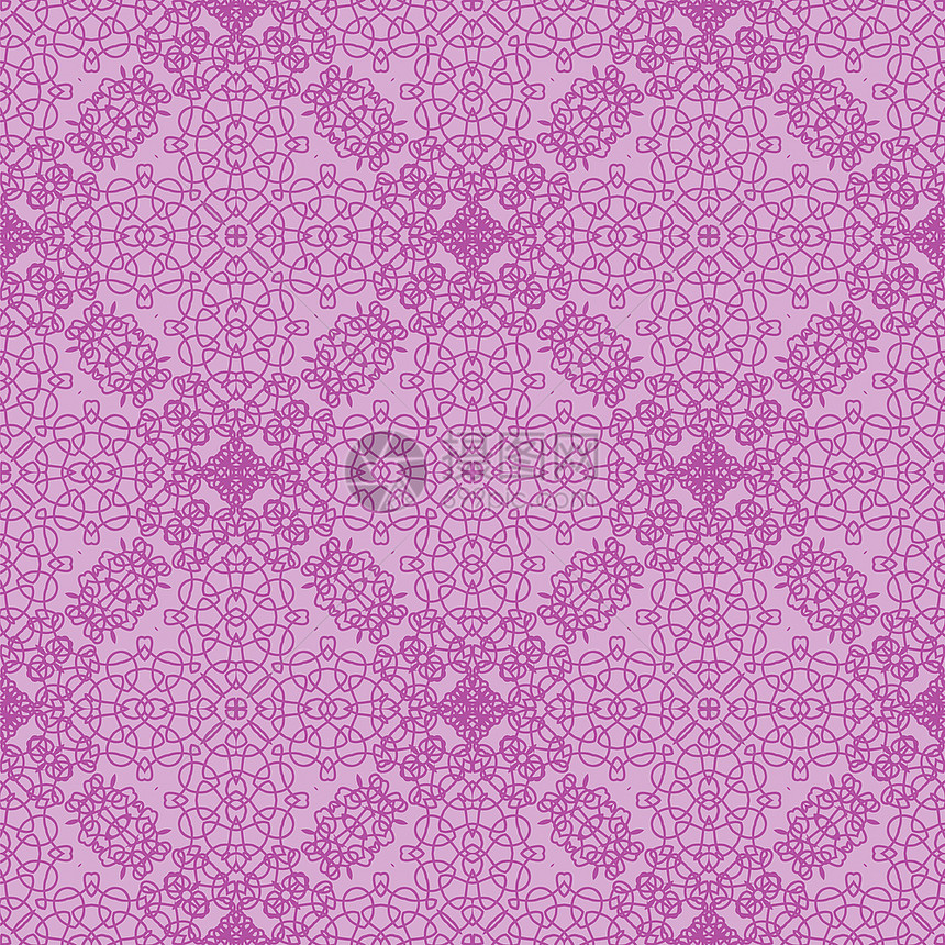 粉色上的无缝纹理设计元素圆形回滴模式填充壁纸的花粉装饰色背景的传统装饰设计元素图片