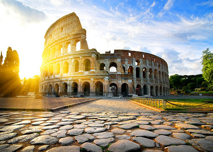 意大利清晨罗马的巨集高清图片