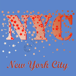 耐克标志纽约市纽约T恤TT型字印RetroLabel虚拟体育模式蓝背景的明星篮球罗格纽约T恤T型字印刷背景