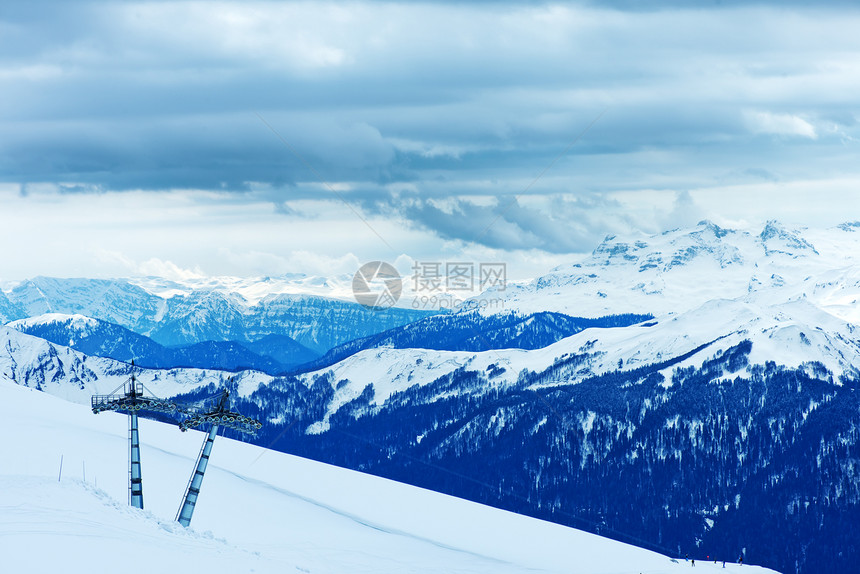 索契的冬季高山俄国联邦图片