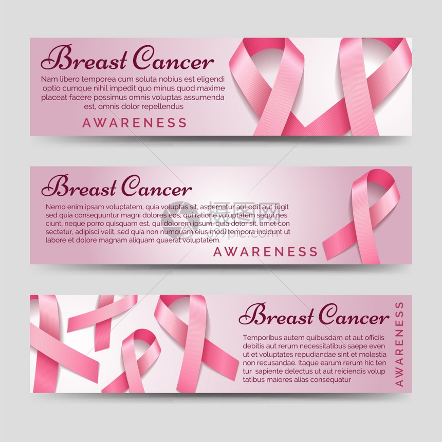 提高乳腺癌意识的横幅带有粉色丝矢量的乳腺癌意识横幅带有粉色丝矢量的提高乳腺癌意识的横幅图片
