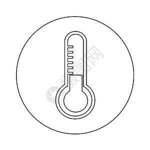 温度矢量温度计图标示设背景