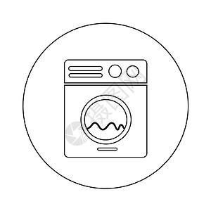 洗衣机图标插设计背景图片