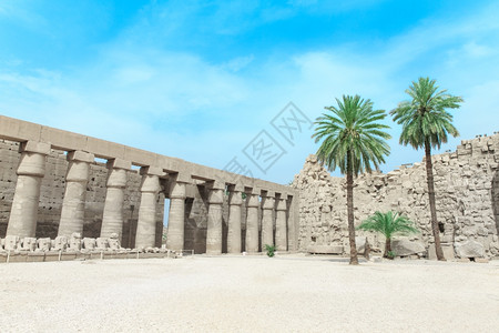 非洲埃及卢克索卡纳寺庙高清图片