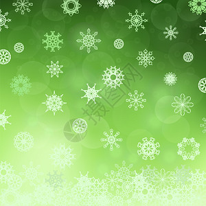 冬季雪花绿模式圣诞节雪背景图片