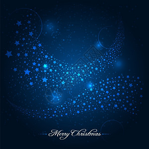 蓝色圣诞节背景有星迹蓝色圣诞节背景有星迹矢量图片