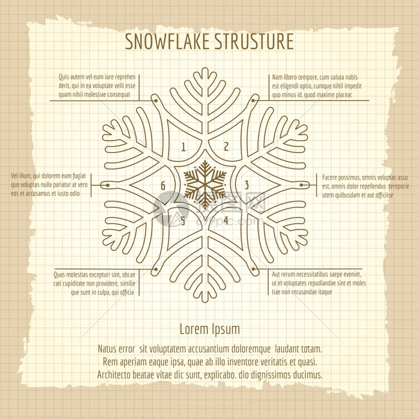 雪花结构老旧海报雪花结构矢量的旧海报图片