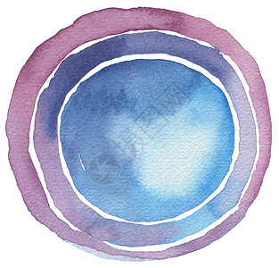 蓝色椭圆形按钮圆形水彩色的按鈕背景质纸孤立背景