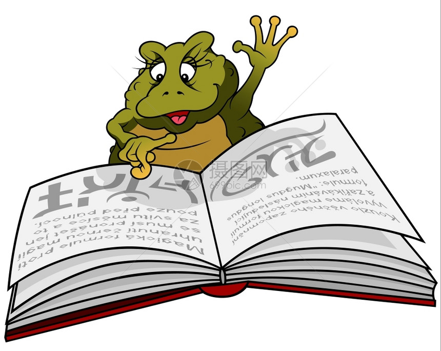 青蛙阅读书图片