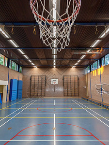 篮球线学校内体育馆荷兰老式体育馆背景