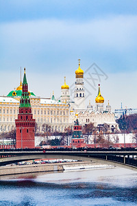 克里姆林宫莫斯科俄罗冬季的克里姆林图片