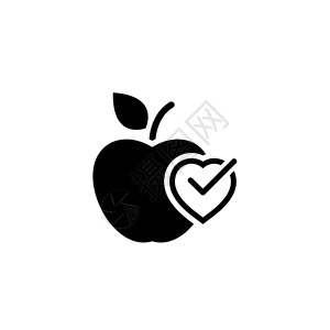 苹果图标健康食用图标简单设计独说明背景