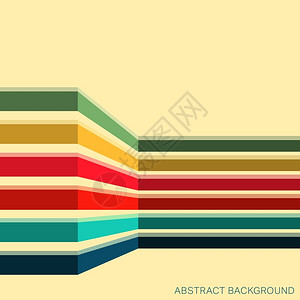 带有彩色条纹的原始背景抽象几何模式矢量插图带有彩色条纹的背景图片