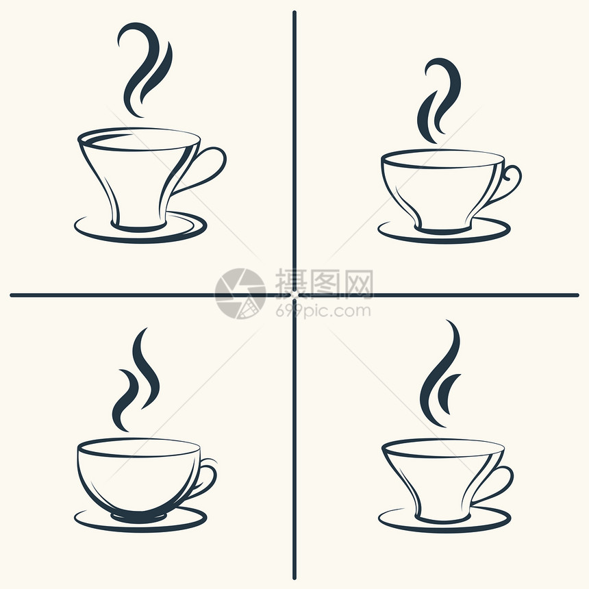 装有烟雾图标的咖啡杯装有烟雾图标的咖啡杯图片