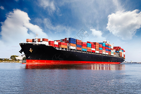 港口货船进口货物图片素材