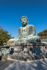 代布津日本川木仓的Kotokuin寺庙大佛图片