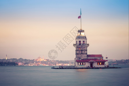 Maiden塔KizKulesi土耳其伊斯坦布尔图片