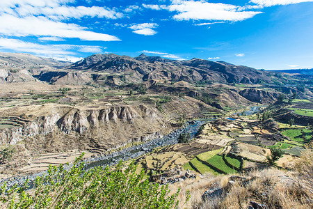 秘鲁的地貌景观绿色高清图片素材
