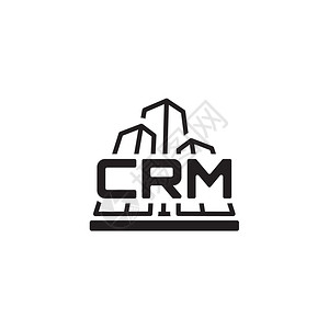 CRM系统图标平面设计公司CRM系统图标商业和金融单独说明背景图片