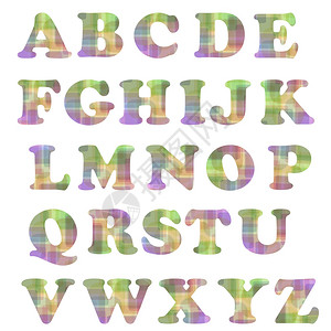 色彩化字母白色的彩字母集白的彩色字母集图片