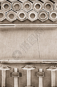 金属螺栓和坚果工具金属背景纹理的螺栓和坚果工具图片