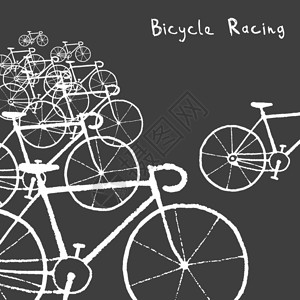 自行车赛矢量背景和自行车轮盘图片