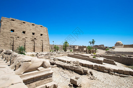 非洲埃及卢克索卡纳寺庙高清图片