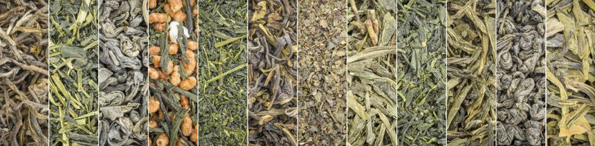 一套和日绿色茶由12张松叶背景照片拼凑而成图片