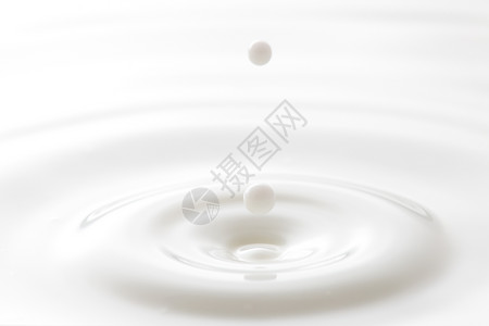 白色涟漪素材带有波纹的牛奶滴背景
