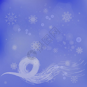 摘要冬季雪背景蓝色冬季模式雪花纹理冬季背景图片