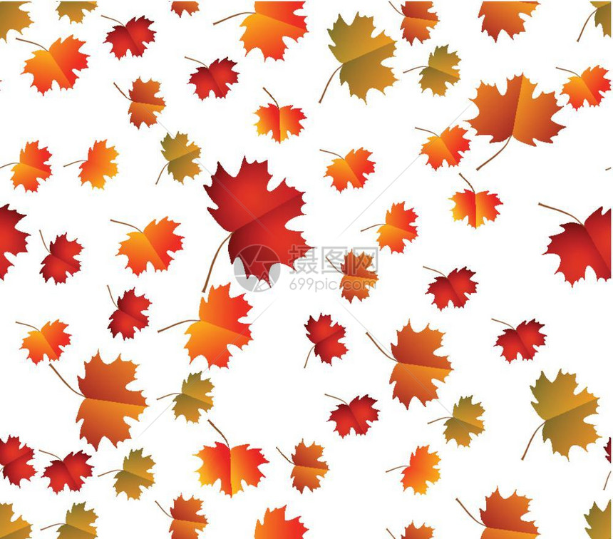 无缝模式有丰富多彩的秋叶图片
